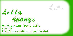 lilla aponyi business card